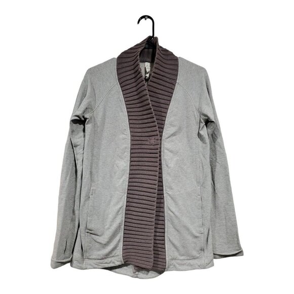 Lululemon Women’s Bliss Break Wrap Jacket Yoga Gray  French Terry Size 4 - Picture 1 of 10